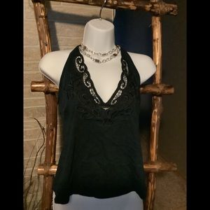 207 Black cut out halter